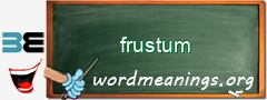 WordMeaning blackboard for frustum